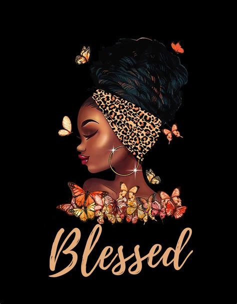 Blessed Black Woman Png Etsy