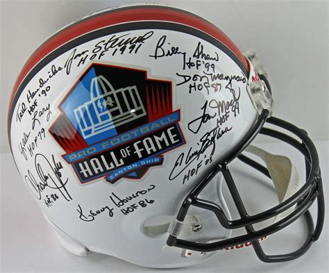 Lot Detail Nfl Hof Legends Signed Full Sized Helmet W16 Sigs Jones