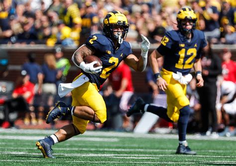 Michigan Football Standout Running Back Ranked Top 10 CFB Player