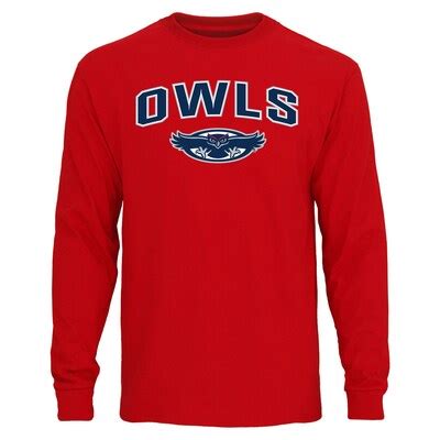 FAU Owls Proud Mascot Long Sleeve T-Shirt - Red - Fanatics.com