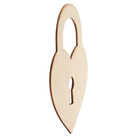 Wood Heart Cutouts Lock 18” Thick Woodpeckers Crafts