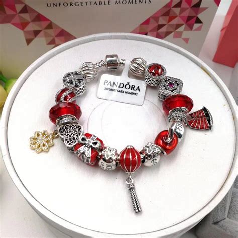 Pandora Red Bracelet New Year Celebration T Makeupideassilver Red