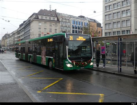 BVB Mercedes Citaro Nr 7022 BS 99322 Unterwegs In Der Stadt Basel Am