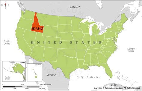 Idaho on US Map, Where is Idaho