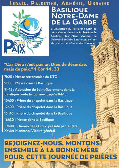 Pri Re Pour La Paix Notre Dame De La Garde Dioc Se De Marseille