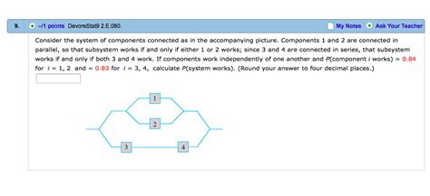 Solved Consider the system of components connected as in the | Chegg.com