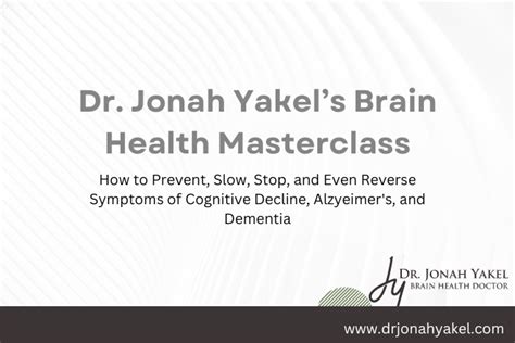 Brain Health Masterclass How To Prevent Cognitive Decline