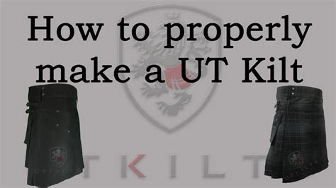 Kilt Sewing Pattern How To Properly Make A Utility Kilt Youtube ...