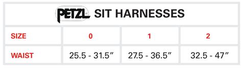 Harness Sizing Charts Gravitec Systems Inc Fall Protection