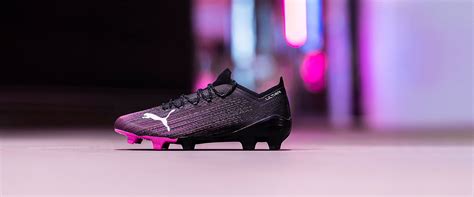 Puma Ultra 1.1 FG/AG - Black/Luminous Pink - Firm Ground - Mens Soccer ...