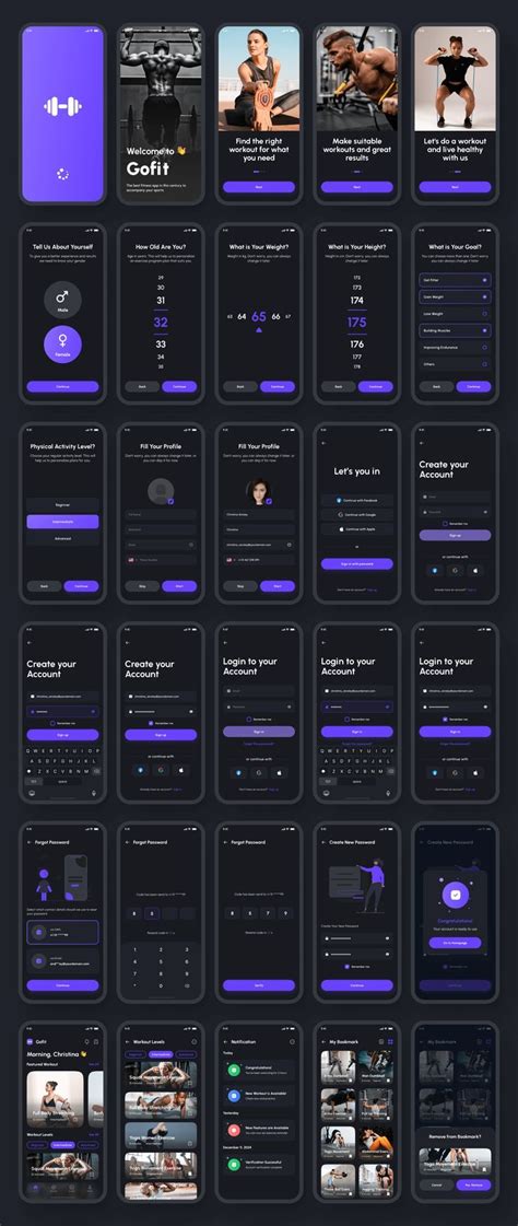 Gofit Fitness Workout App Ui Kit Premium And High Quality Ui Kit