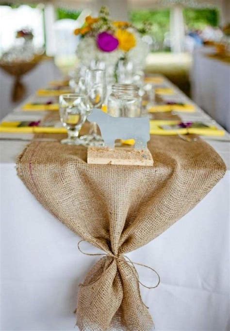 M Chemin De Table Jute Cm Deco Table Champetre Deco Table