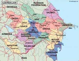 azerbaijan political map. Illustrator Vector Eps maps. Eps Illustrator ...