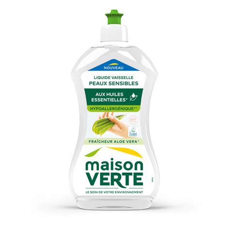 Liquide Vaisselle Aloe Vera Peaux Sensibles 500ml Maison Verte