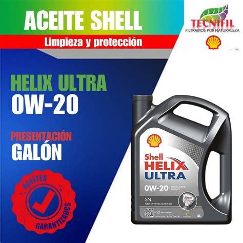 SHELL HELIX ULTRA 0W20 CUARTO • $181,000 • TECNIFIL