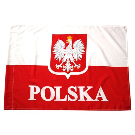 Polska Flagi Flaga Polski z Orłem 60x90