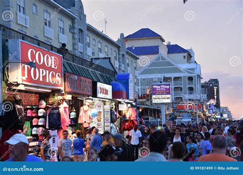 The Famous Boardwalk In Ocean City Maryland Editorial Stock Image