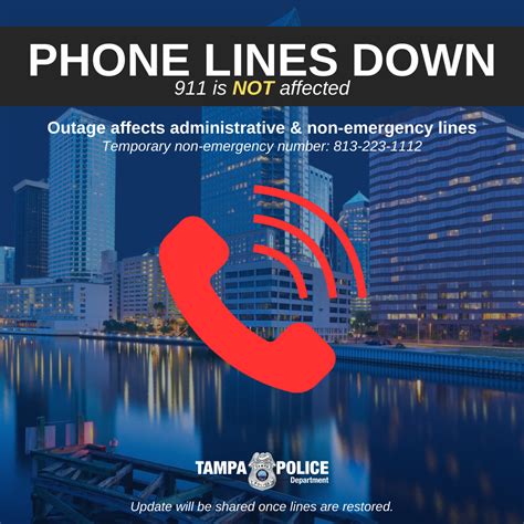 Administrative phone lines are down, including the non-emergency number ...