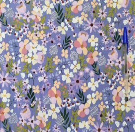 Fabrics Cotton Exclusive Prints Wild Flowers Hyacinth