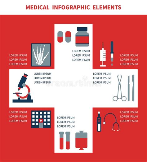 Vektor Medizinischer Infographics Satz Vektor Abbildung Illustration