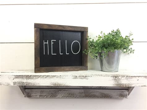 Hello Framed Wood Sign Wood Frame Sign Wood Signs Rustic Wood Signs