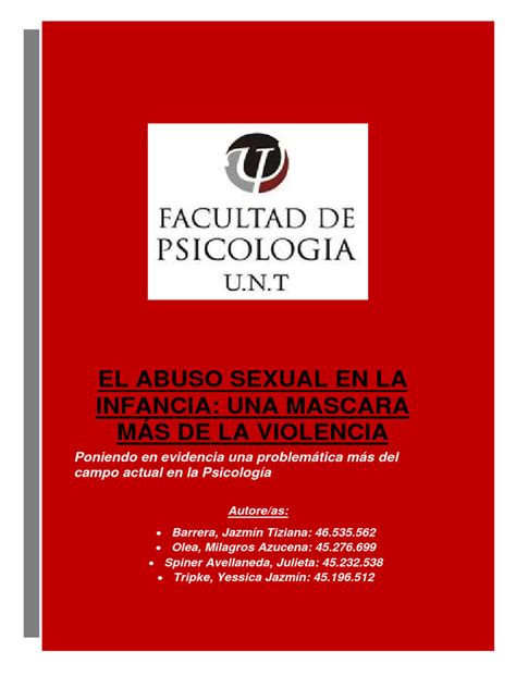 El Abuso Sexual En La Infancia Una Mascara MÁs De La Violencia Pdf Abuso Sexual Infantil