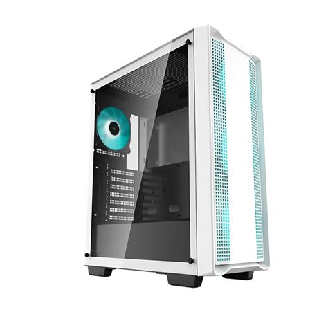 Deepcool Cc Tempered Glass Mid Tower Atx Case White R Cc