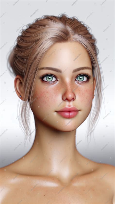 Female Short Tied Blonde Hair Blue Ai Generated Image Shutterstock