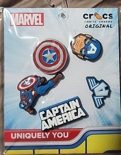 Uniquely You Crocs Jibbitz Charms Captain America Ebay