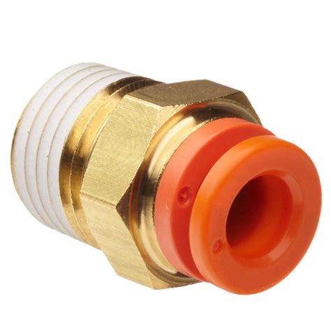 Pcs Smc Kq H As Brass Tube Fitting With Sealant Male Connector Kd