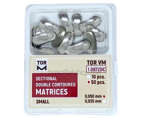 TOR VM Sectional Contoured Metal Double Curved Matrices Small 50pcs 1