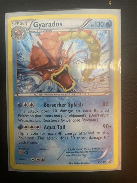 Pokemon GYARADOS Card BLACK STAR PROMO Set XY109 Collection Box XY Holo