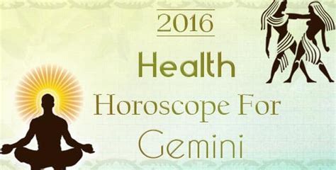 2016 Health Horoscope For Gemini - Ask My Oracle