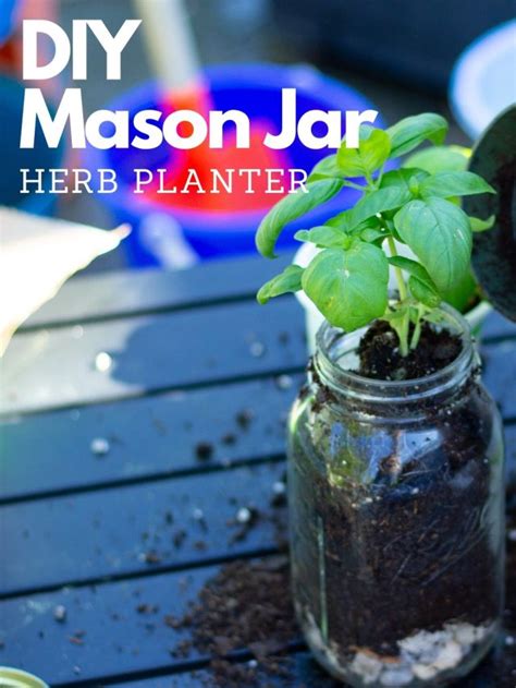 Easy Mason Jar Herb Planter The Kitchen Garten