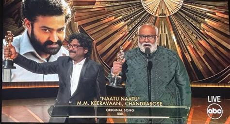 Oscar Awards 2023 Rrrs Naatu Naatu Wins The Oscar Under Best Original