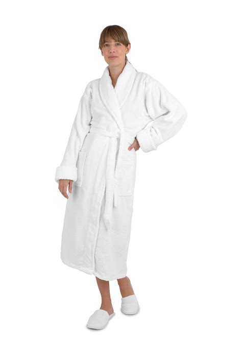 Verona Organic Cotton Towelling Dressing Gown Bath Robe White The