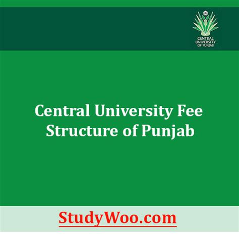 Central University of Punjab Fee Structure 2024-25: CUP Courses Fees