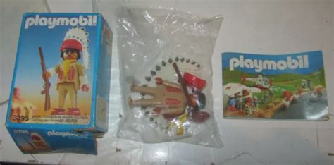 PLAYMOBIL 3395 NATIVE American Indian Chief Western Cowboy Indiani In