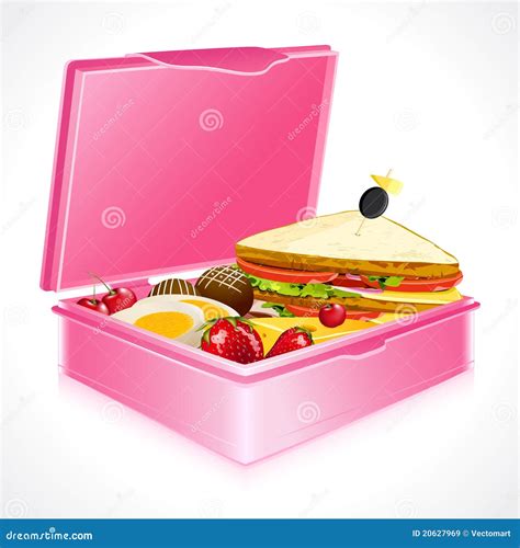 Lunch Box Stock Vector Illustration Of Cherry Packed