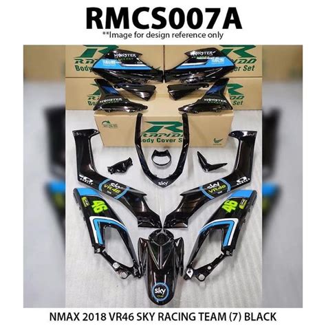 Rapido Cover Set Yamaha Nmax V V Vr Sky Racing Team Black Plug