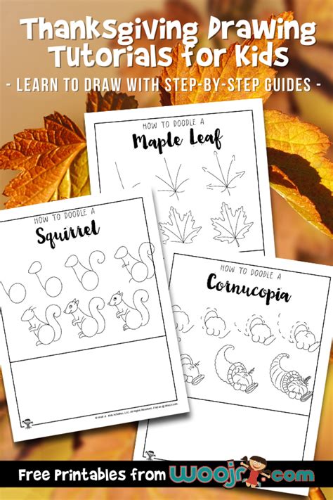 Thanksgiving Drawing Tutorials for Kids | Woo! Jr. Kids Activities ...