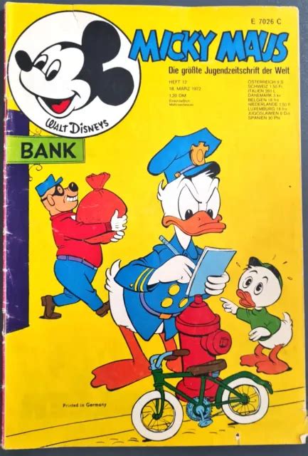 MICKY MAUS COMIC Heft Nr 12 Mit SB GS 1972 212 EUR 1 00 PicClick DE