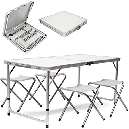 Outsunny Table De Camping Pique Nique Pliable Portable Bancs