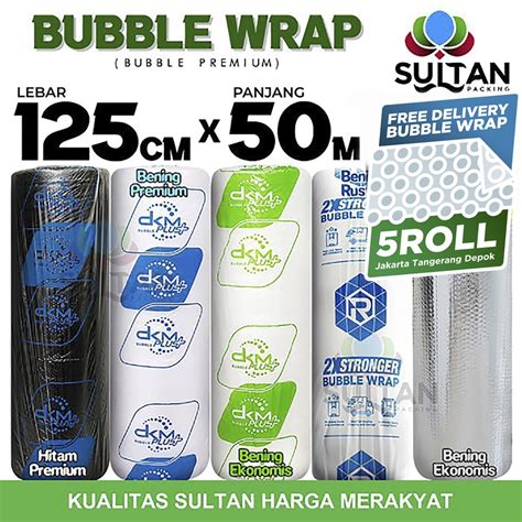 Jual Plastik Bubble Wrap 125cm X 50m DKM Plus Bubblewrap PREMIUM