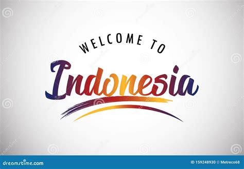 Welcome To Indonesia Stock Vector Illustration Of Letter 159248930