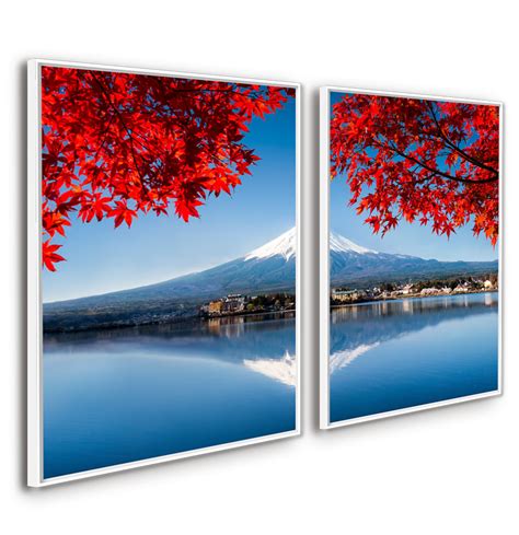 Quadro Decorativo Canvas Paisagem Lago Montanha Neve Arvores Quadro