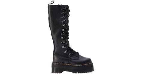 Dr Martens 1b60 Max Hardware Knee High Boots In Black Lyst UK