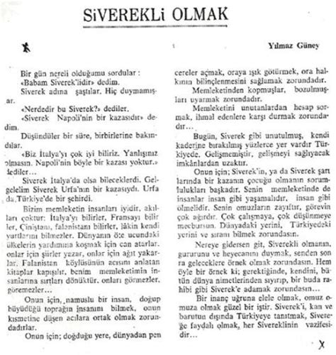 Yılmaz Güney den Siverek li olmak yada olmamak üzerine bir yazı