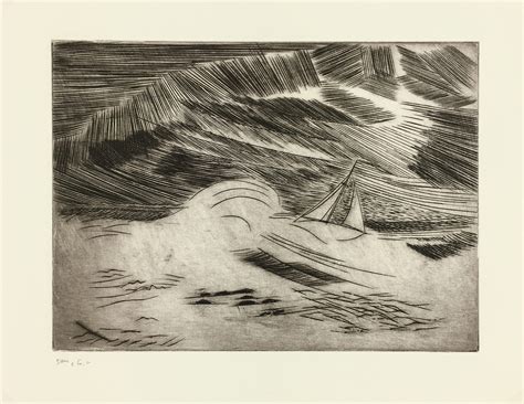 Engravings & Etchings Original Art - Etching - Sail, c.1970 - Original ... 