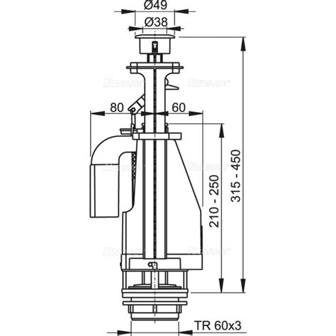 Сливной механизм AlcaPlast A08 купить в онлайн-магазине AlcaPlast ...